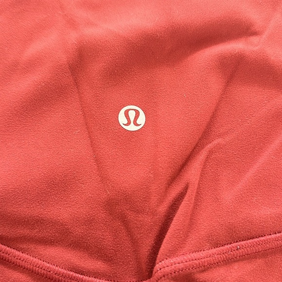 Women’s Lululemon size 0, 23” inch red leggings. - Picture 2 of 3